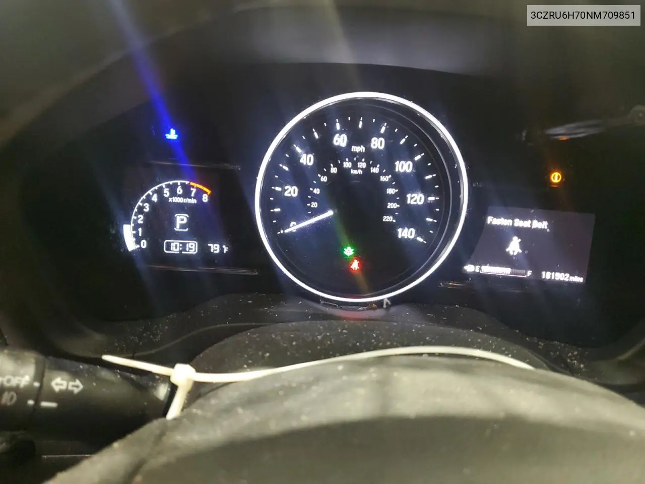 2022 Honda Hr-V Exl VIN: 3CZRU6H70NM709851 Lot: 65374615