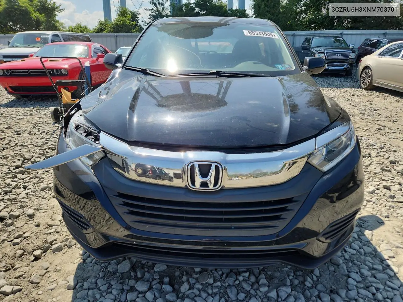 2022 Honda Hr-V Lx VIN: 3CZRU6H3XNM703701 Lot: 65533605