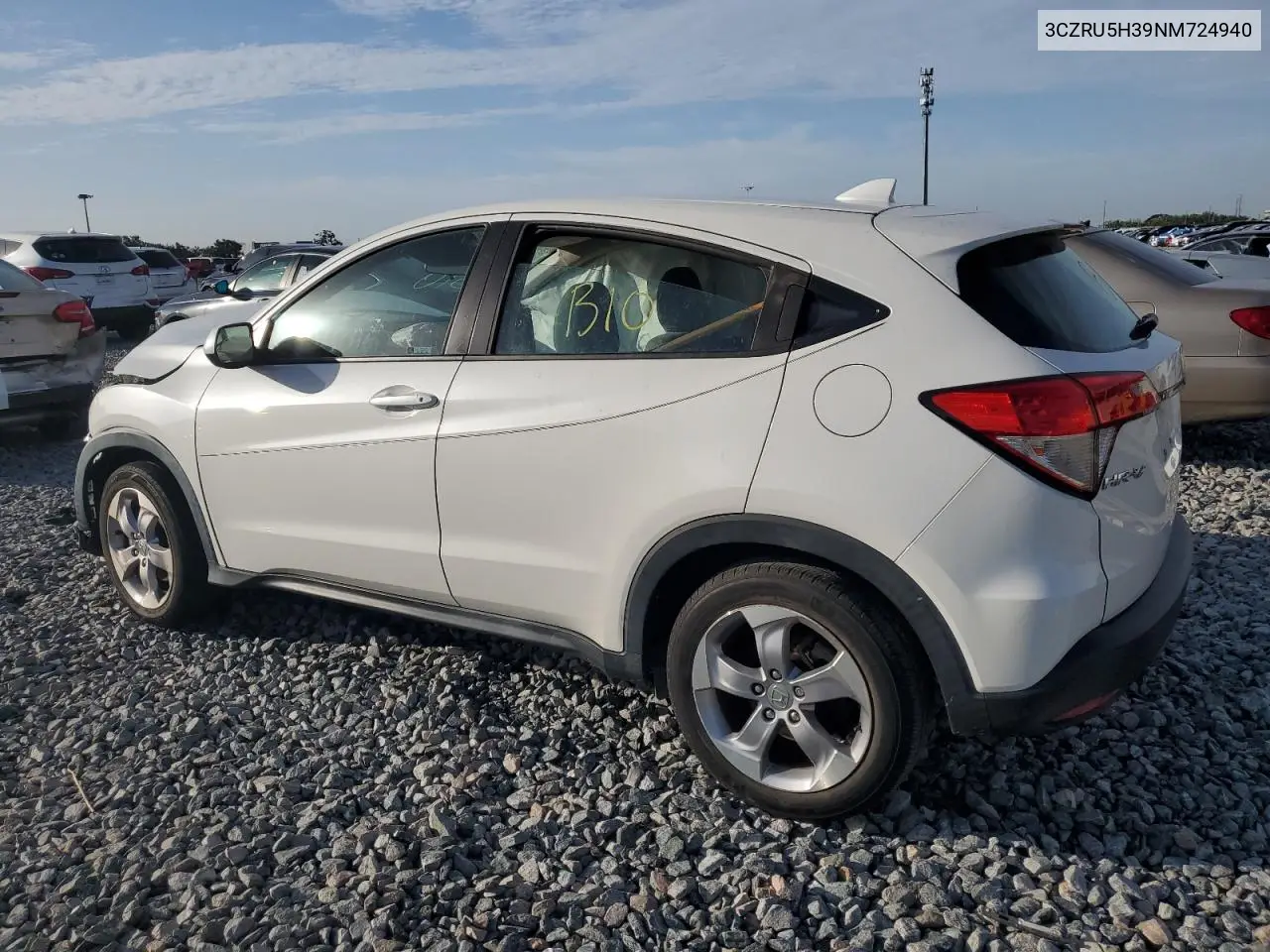2022 Honda Hr-V Lx VIN: 3CZRU5H39NM724940 Lot: 65561725