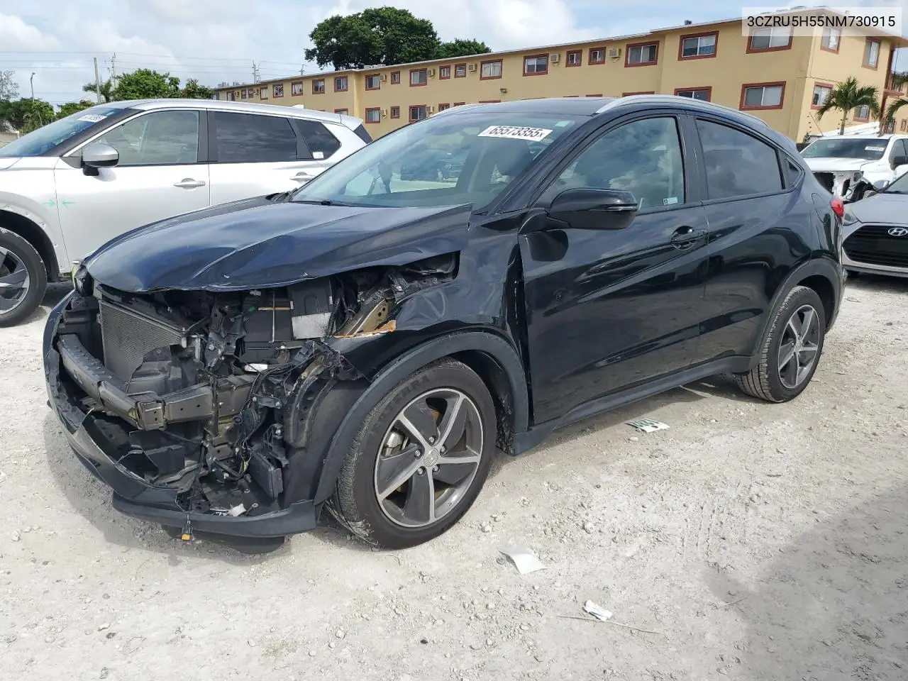 2022 Honda Hr-V Ex VIN: 3CZRU5H55NM730915 Lot: 65573355