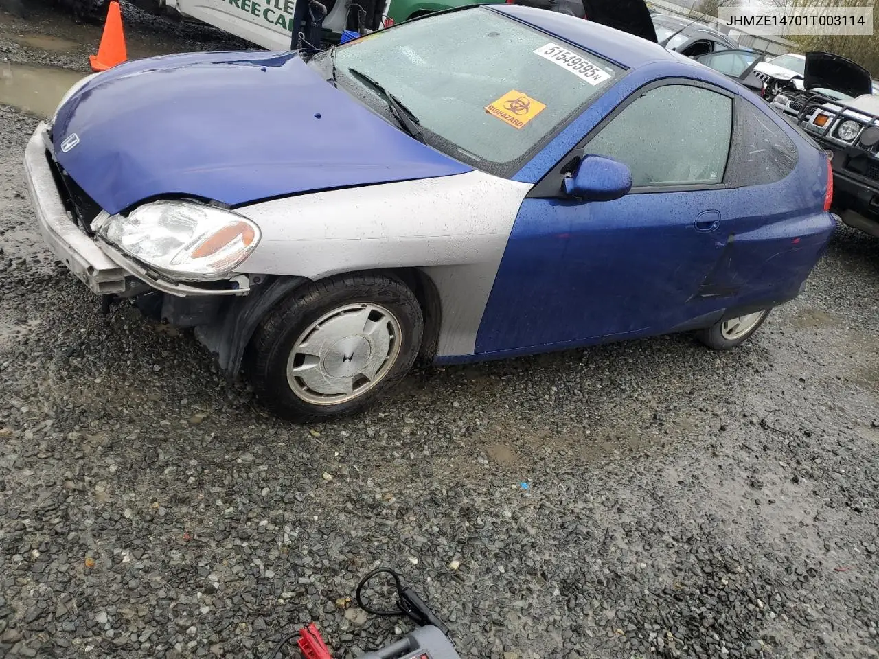 2001 Honda Insight VIN: JHMZE14701T003114 Lot: 51549595