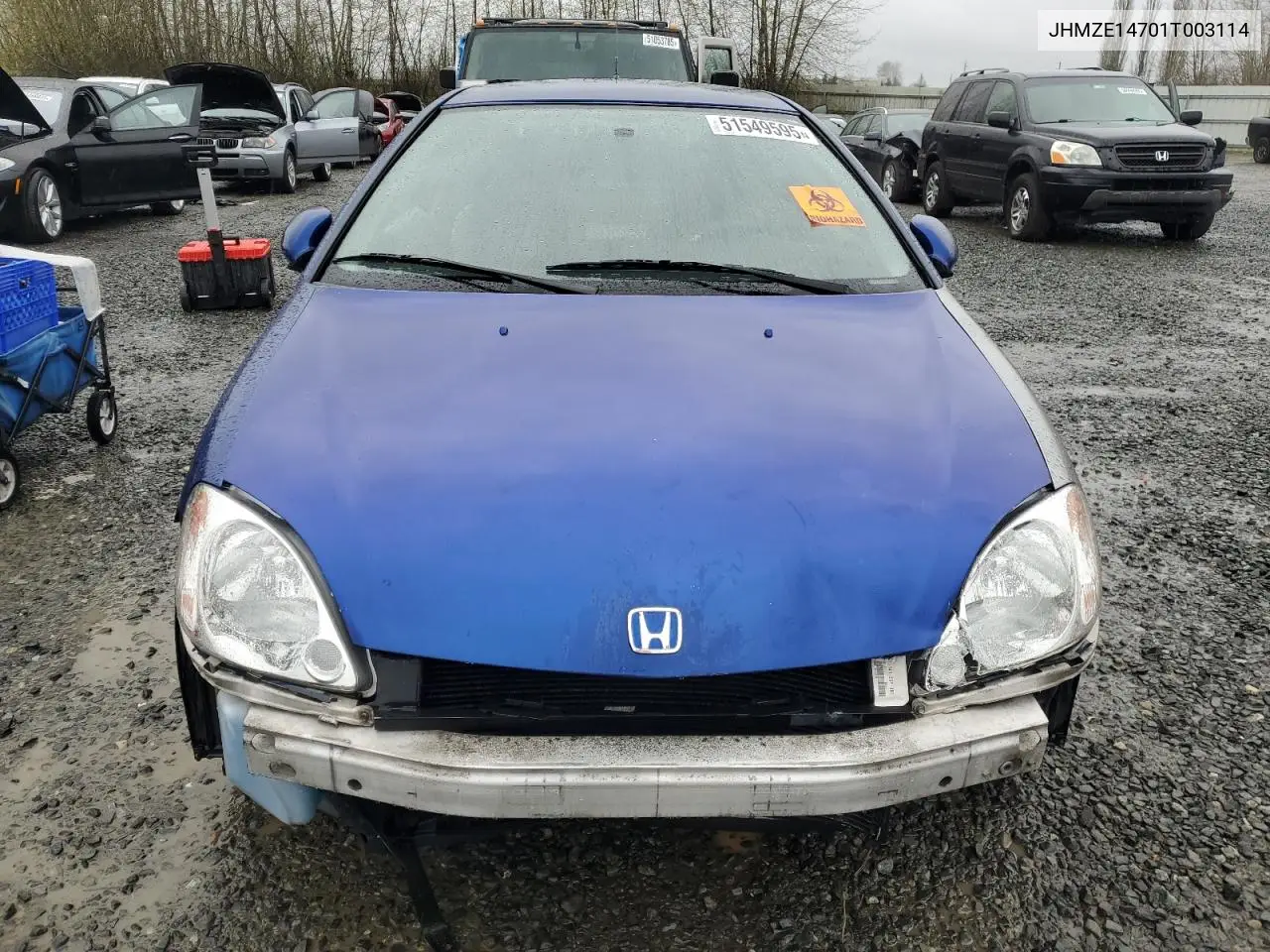 2001 Honda Insight VIN: JHMZE14701T003114 Lot: 51549595