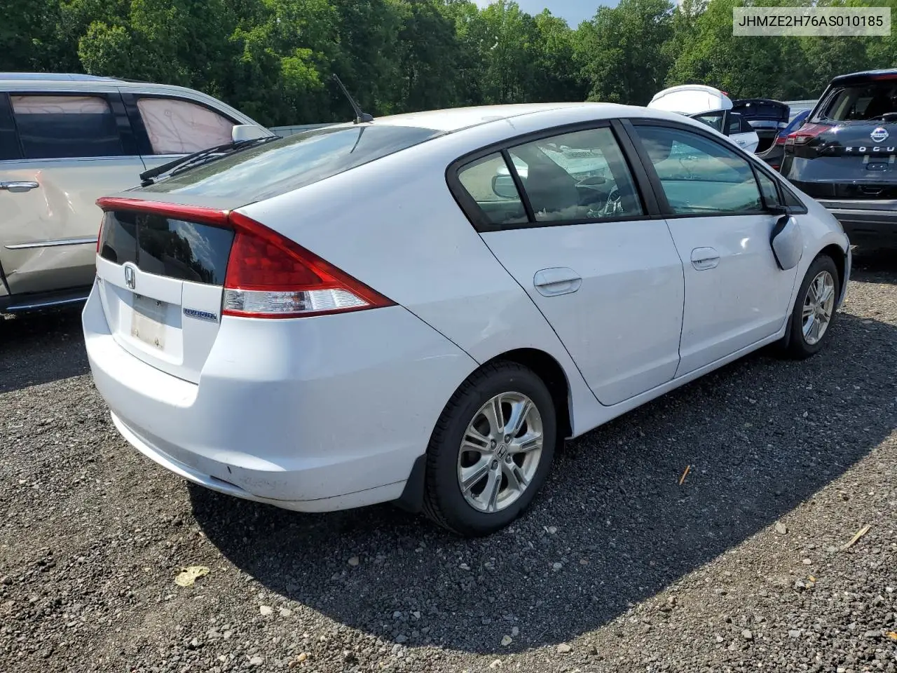 2010 Honda Insight Ex VIN: JHMZE2H76AS010185 Lot: 62018055