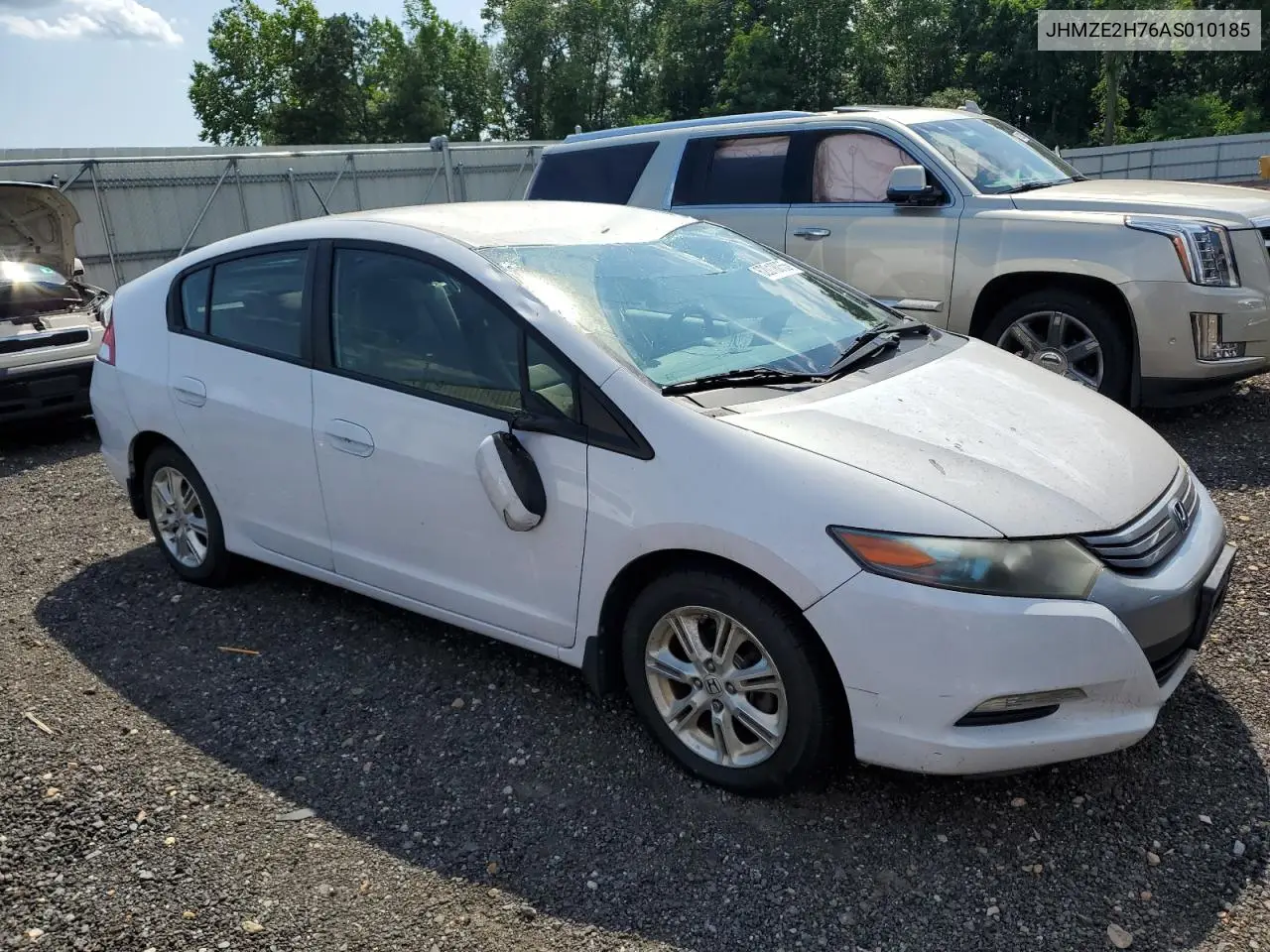 2010 Honda Insight Ex VIN: JHMZE2H76AS010185 Lot: 62018055