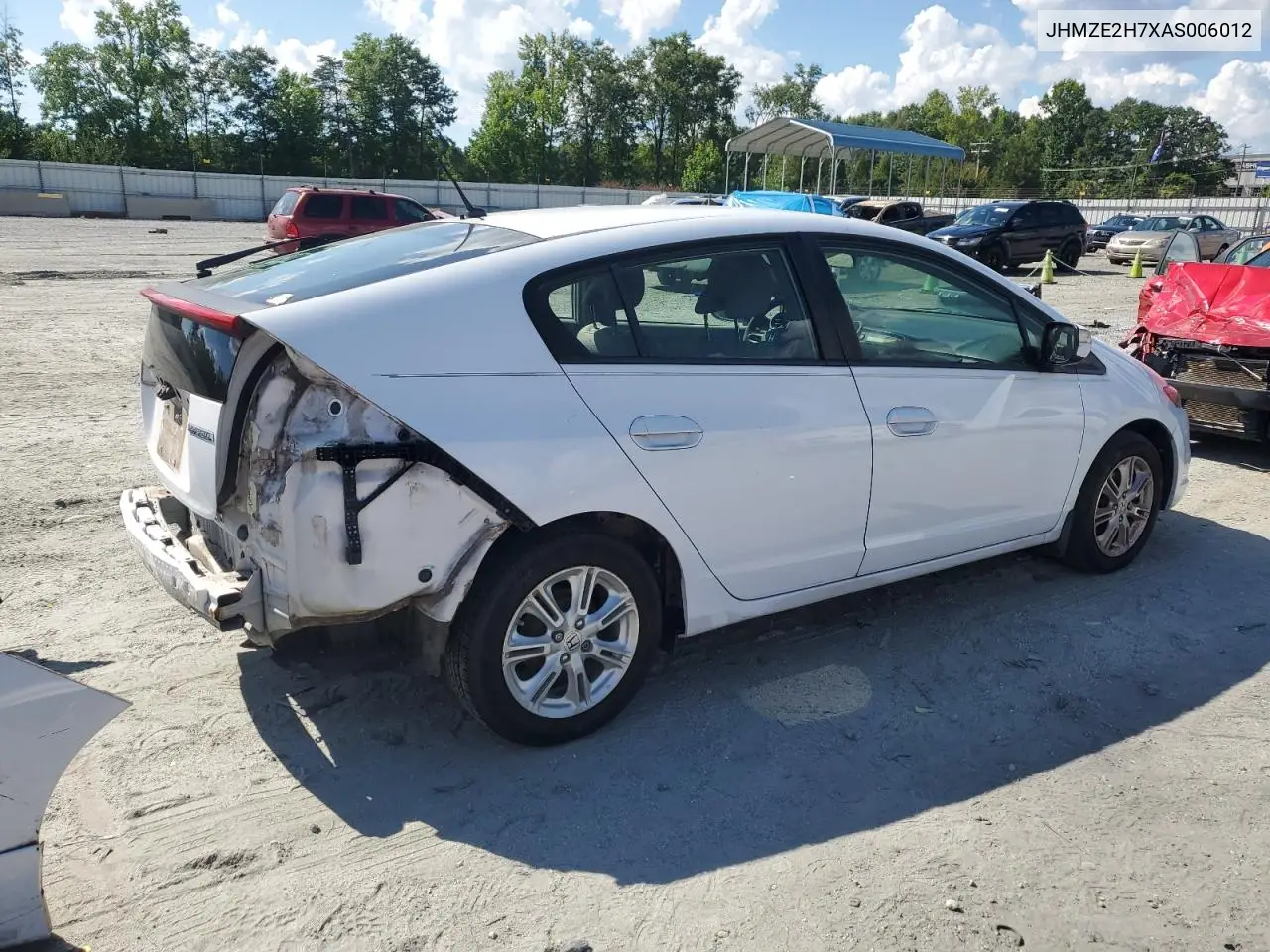 2010 Honda Insight Ex VIN: JHMZE2H7XAS006012 Lot: 62712985
