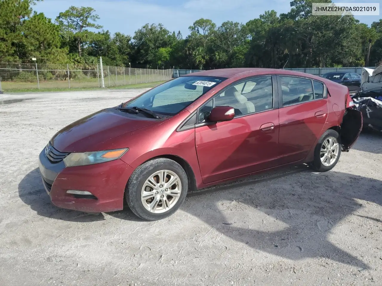 2010 Honda Insight Ex VIN: JHMZE2H70AS021019 Lot: 62894815