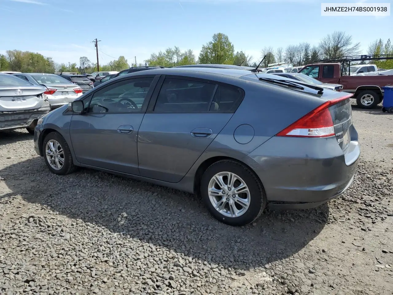 2011 Honda Insight Ex VIN: JHMZE2H74BS001938 Lot: 52798715
