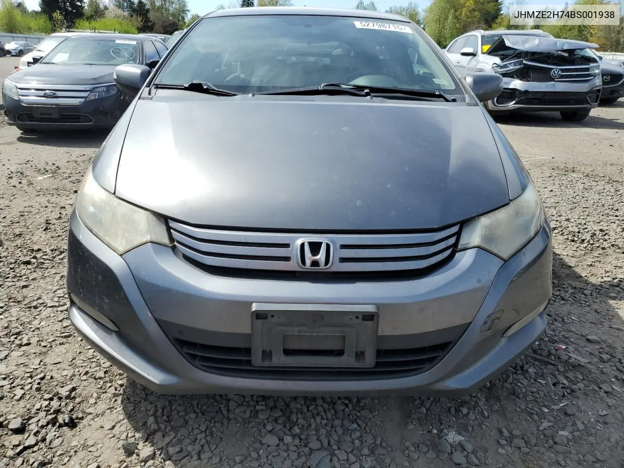 2011 Honda Insight Ex VIN: JHMZE2H74BS001938 Lot: 52798715