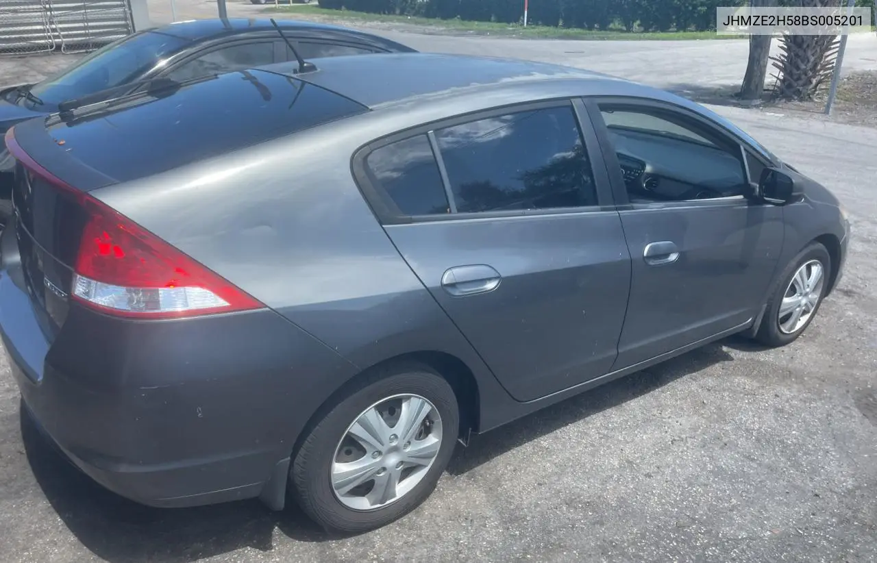 2011 Honda Insight Lx VIN: JHMZE2H58BS005201 Lot: 57312335