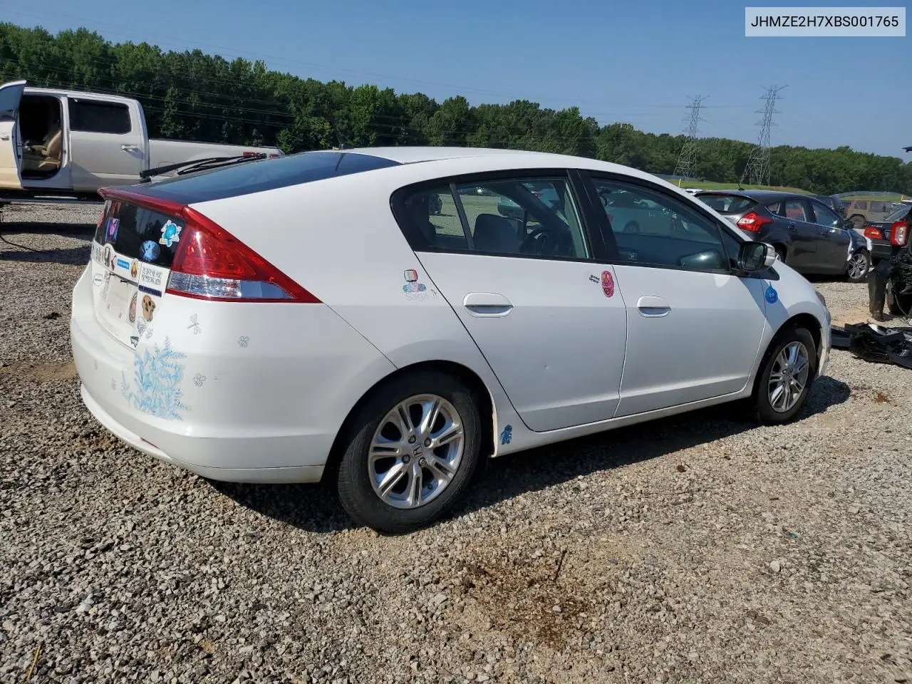 2011 Honda Insight Ex VIN: JHMZE2H7XBS001765 Lot: 62264925