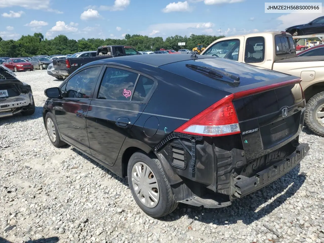 2011 Honda Insight Lx VIN: JHMZE2H56BS000966 Lot: 62780905