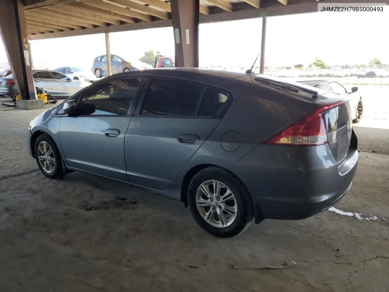 2011 Honda Insight Ex VIN: JHMZE2H79BS000493 Lot: 63118495