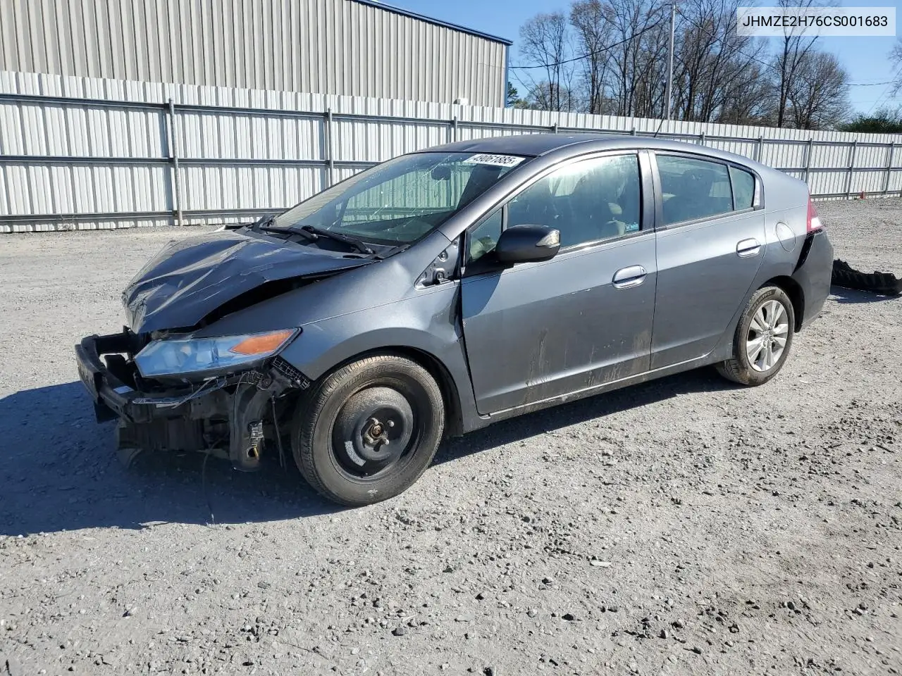 2012 Honda Insight Ex VIN: JHMZE2H76CS001683 Lot: 49061885
