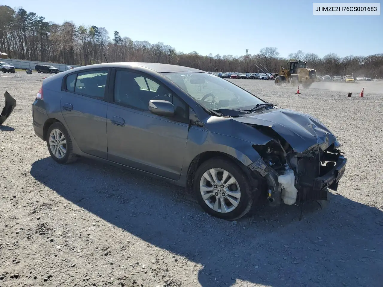 2012 Honda Insight Ex VIN: JHMZE2H76CS001683 Lot: 49061885