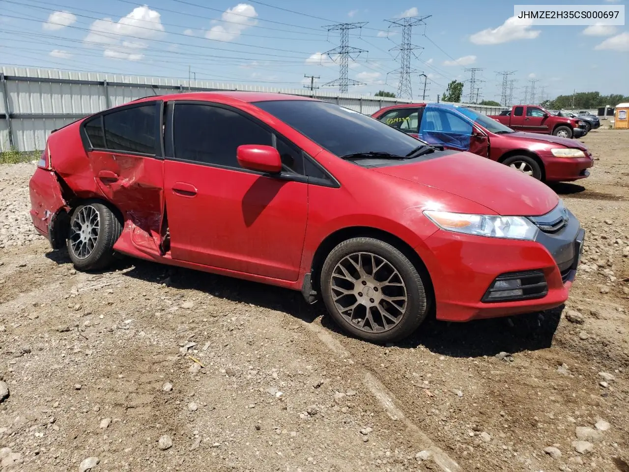 2012 Honda Insight VIN: JHMZE2H35CS000697 Lot: 62175455