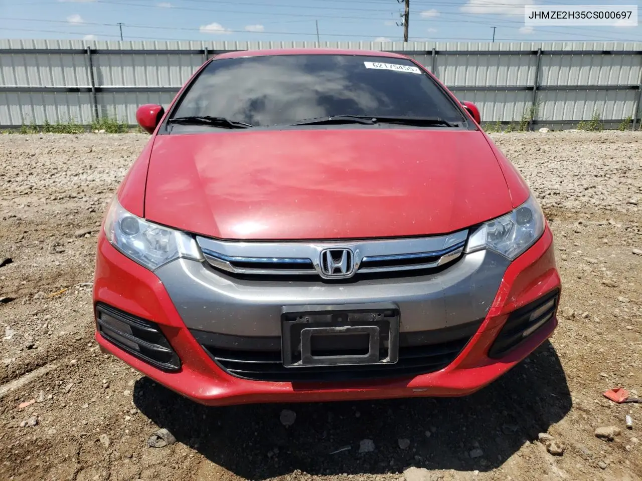 2012 Honda Insight VIN: JHMZE2H35CS000697 Lot: 62175455