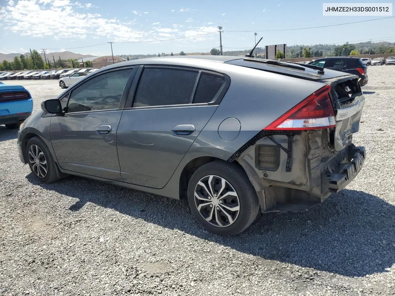 2013 Honda Insight VIN: JHMZE2H33DS001512 Lot: 62021005