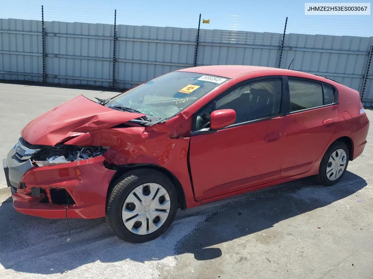 2014 Honda Insight Lx VIN: JHMZE2H53ES003067 Lot: 56660845