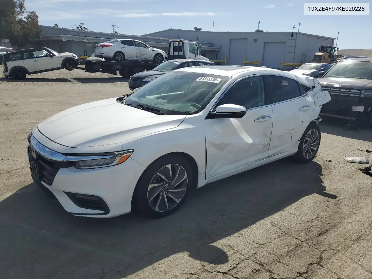 2019 Honda Insight Touring VIN: 19XZE4F97KE020228 Lot: 51865335