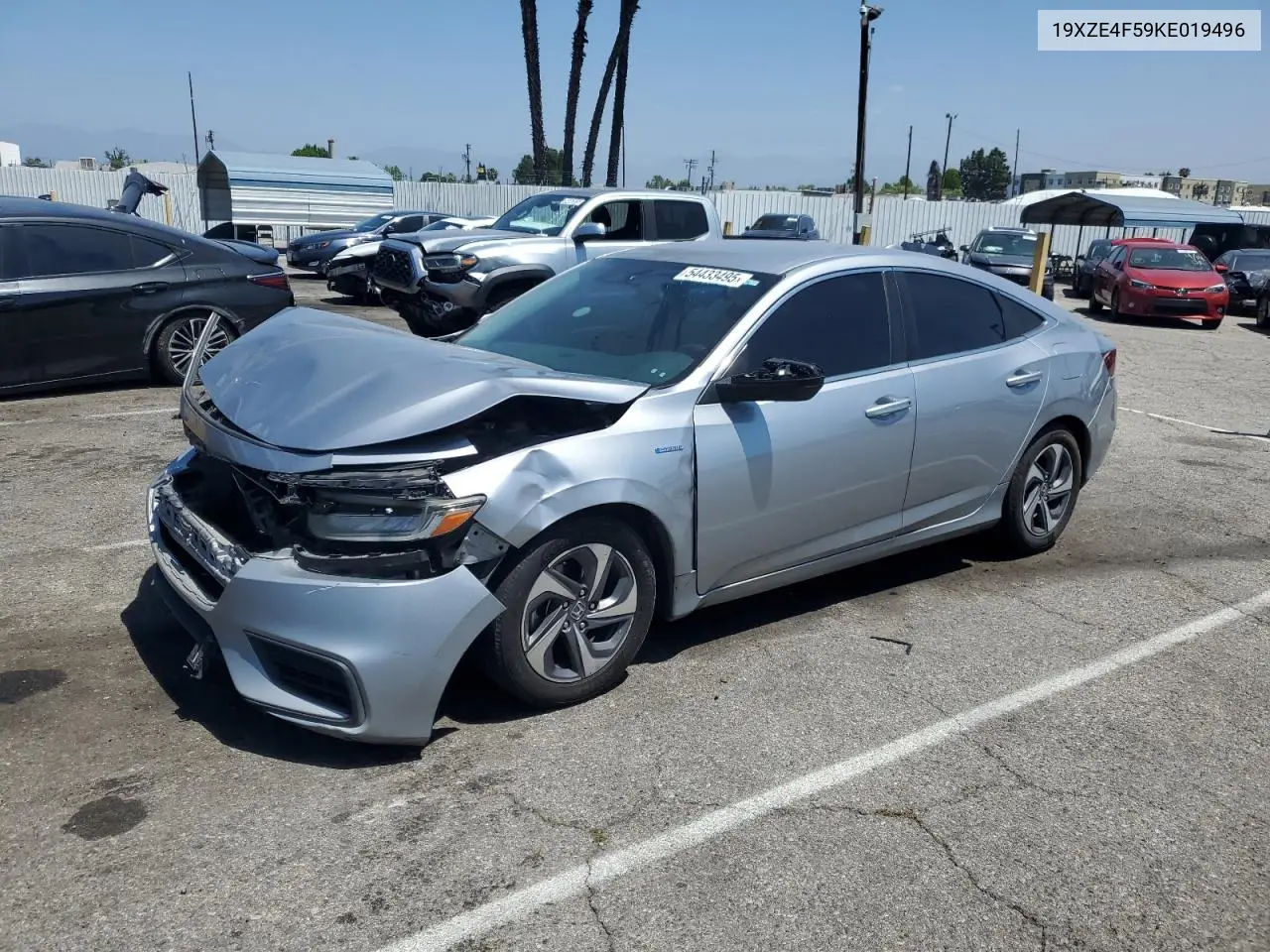 2019 Honda Insight Ex VIN: 19XZE4F59KE019496 Lot: 54433495