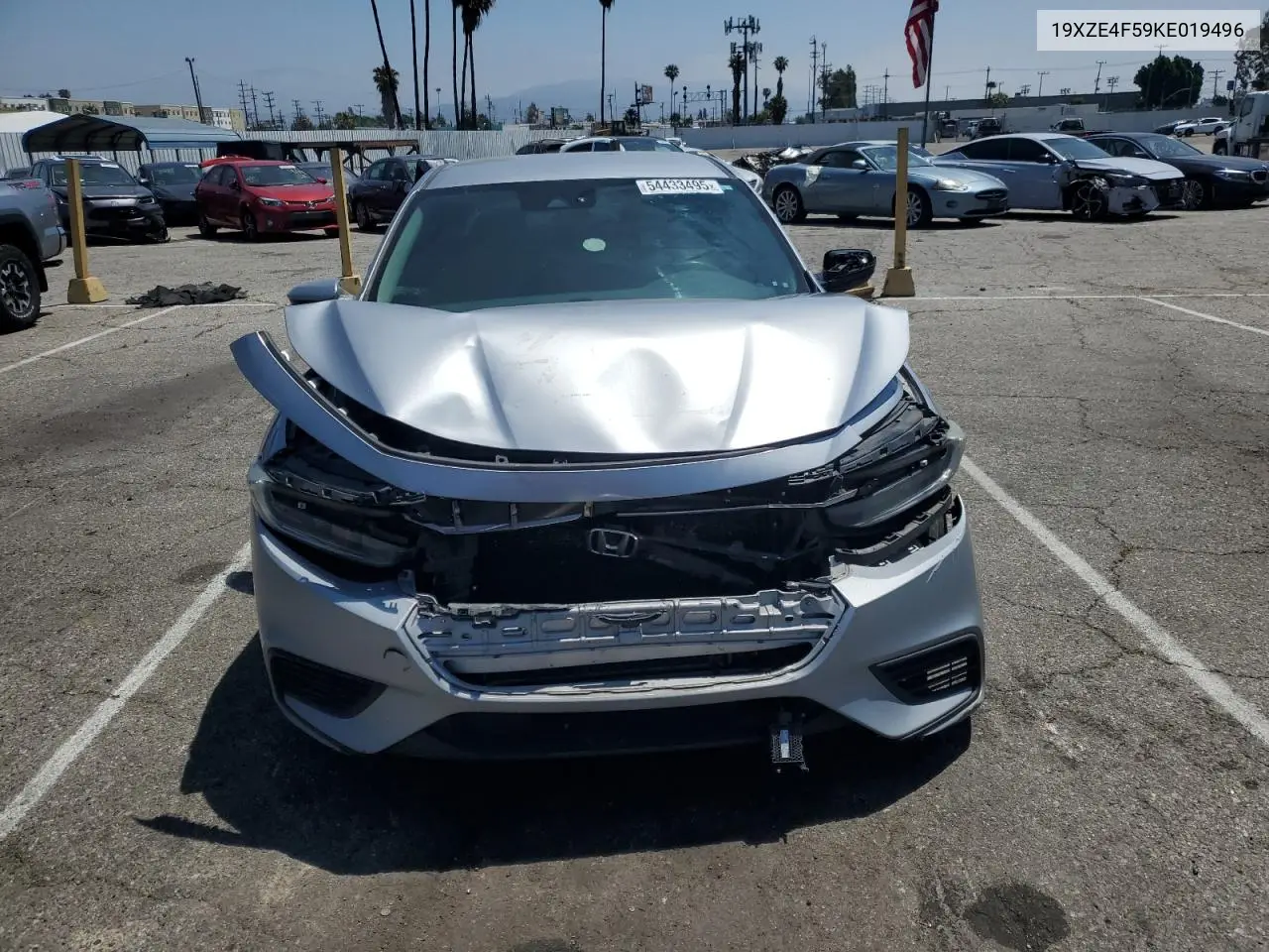 2019 Honda Insight Ex VIN: 19XZE4F59KE019496 Lot: 54433495
