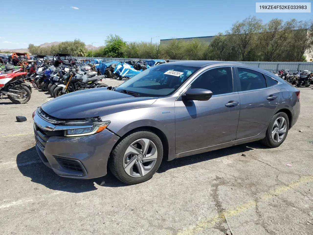 2019 Honda Insight Ex VIN: 19XZE4F52KE033983 Lot: 56048285