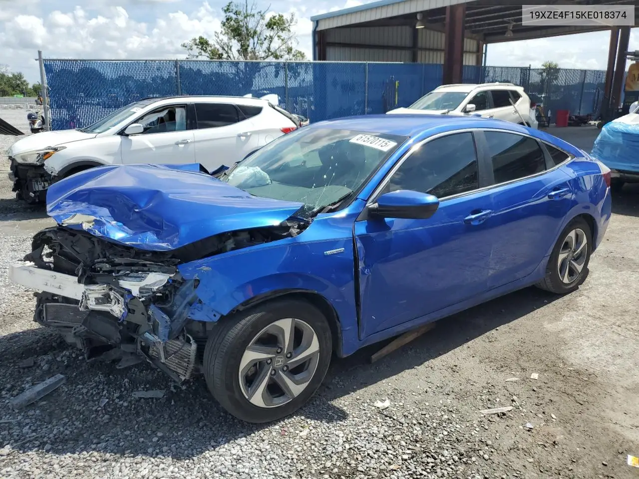 2019 Honda Insight Lx VIN: 19XZE4F15KE018374 Lot: 61570115
