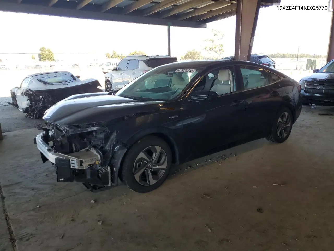 2019 Honda Insight Lx VIN: 19XZE4F14KE025770 Lot: 61964045