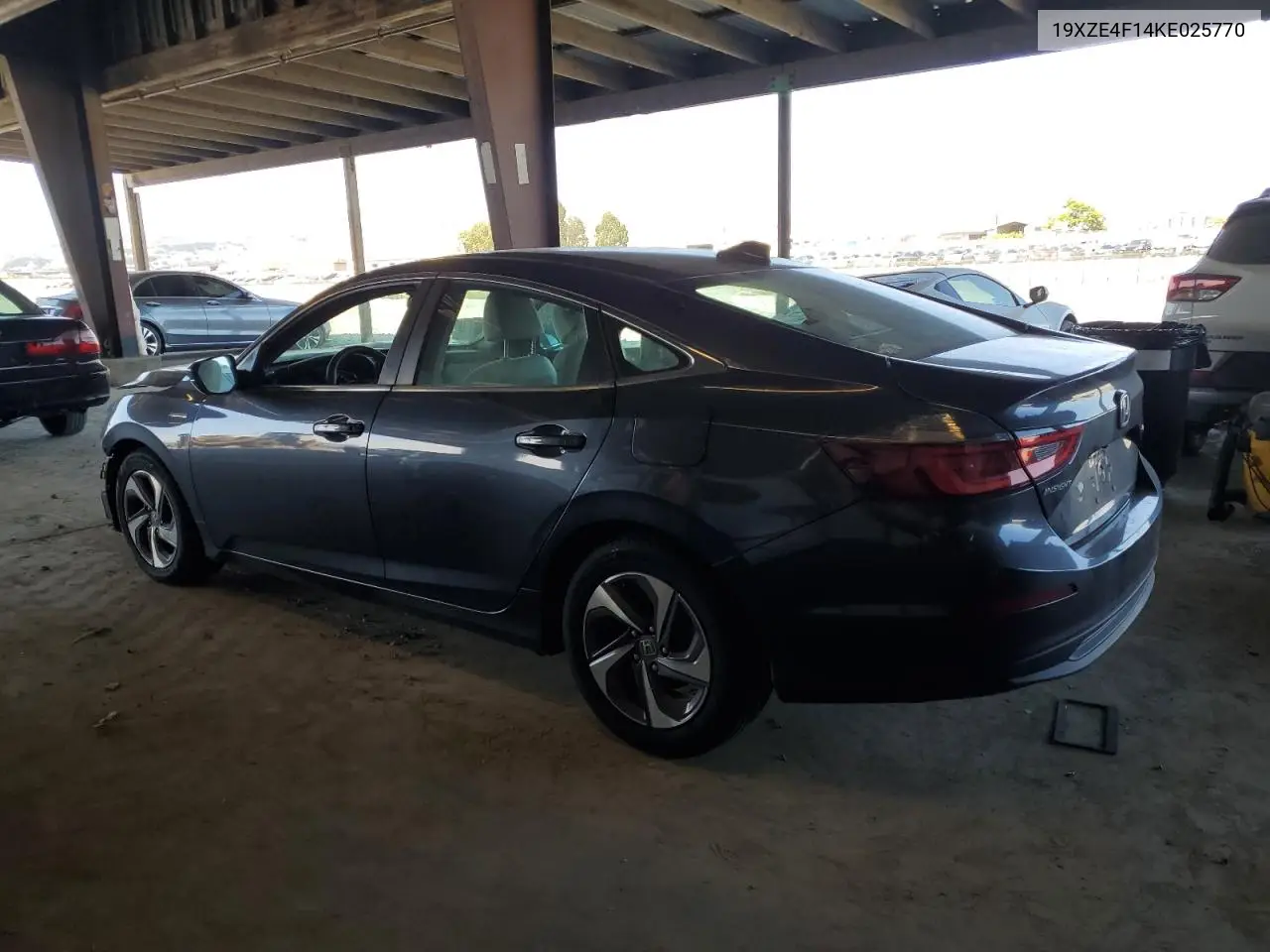 2019 Honda Insight Lx VIN: 19XZE4F14KE025770 Lot: 61964045
