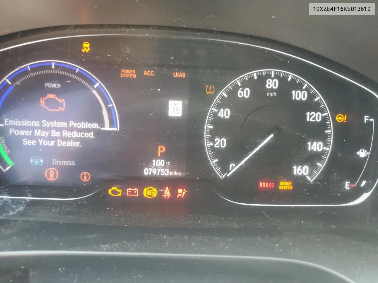 2019 Honda Insight Lx VIN: 19XZE4F16KE013619 Lot: 62589015