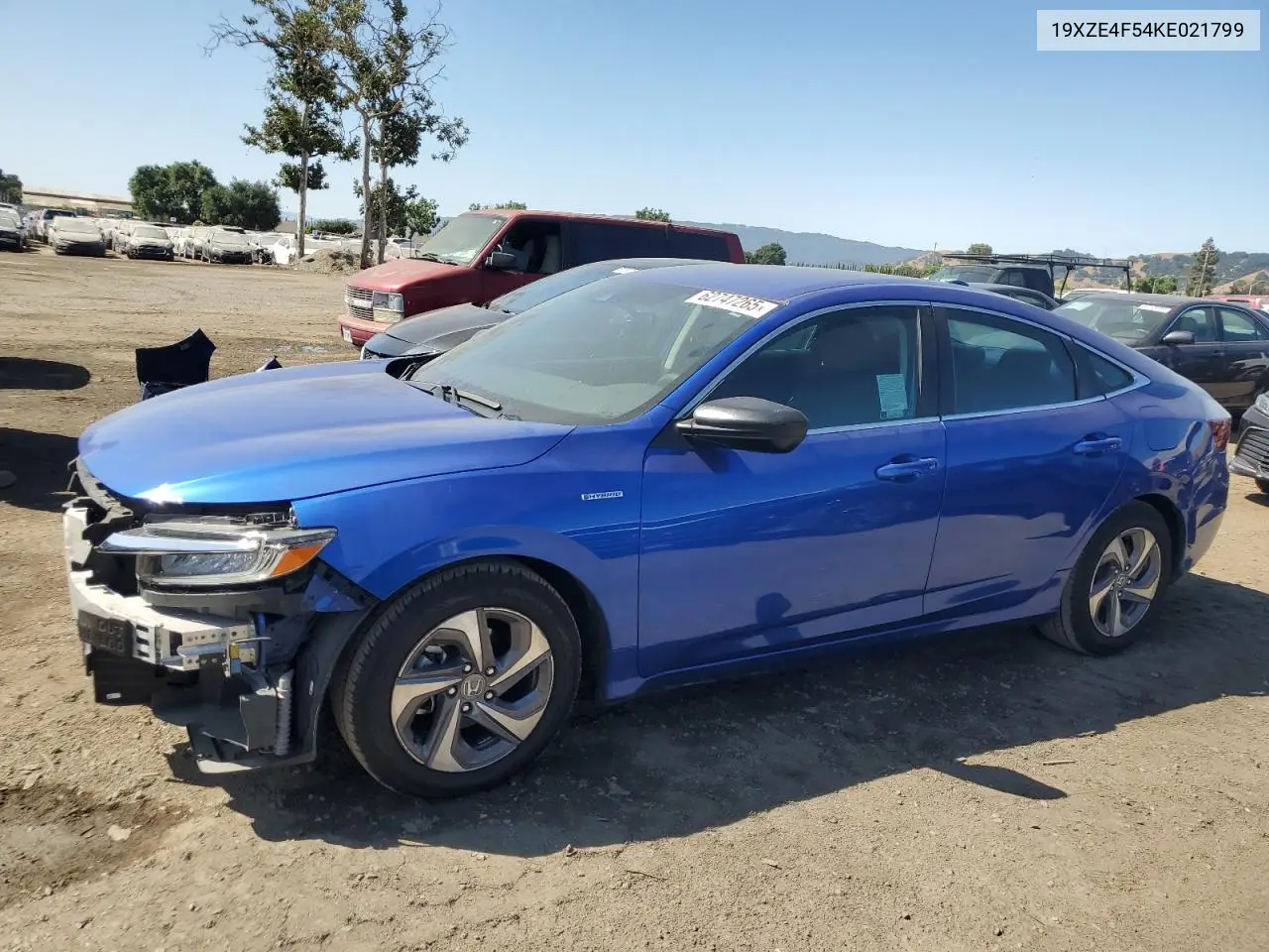 2019 Honda Insight Ex VIN: 19XZE4F54KE021799 Lot: 62747265