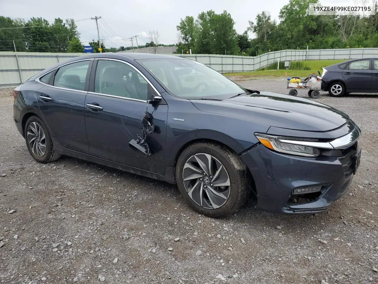 2019 Honda Insight Touring VIN: 19XZE4F99KE027195 Lot: 63287685