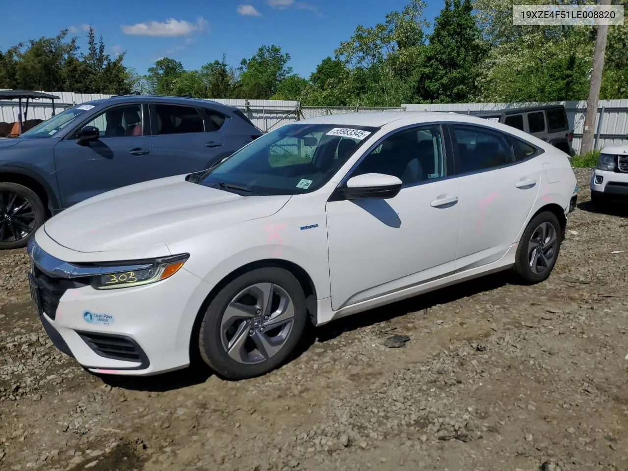 2020 Honda Insight Ex VIN: 19XZE4F51LE008820 Lot: 55983345