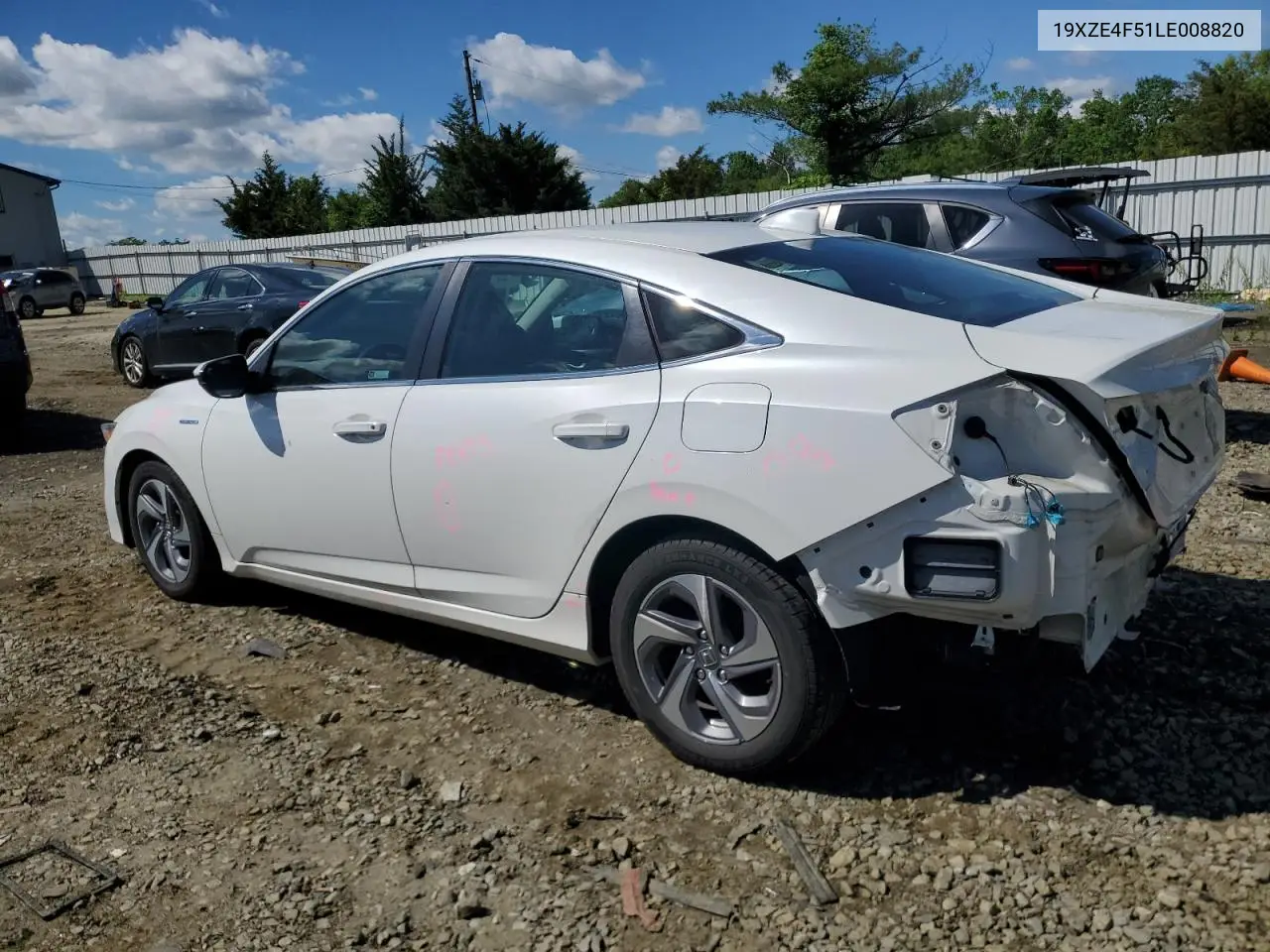 2020 Honda Insight Ex VIN: 19XZE4F51LE008820 Lot: 55983345