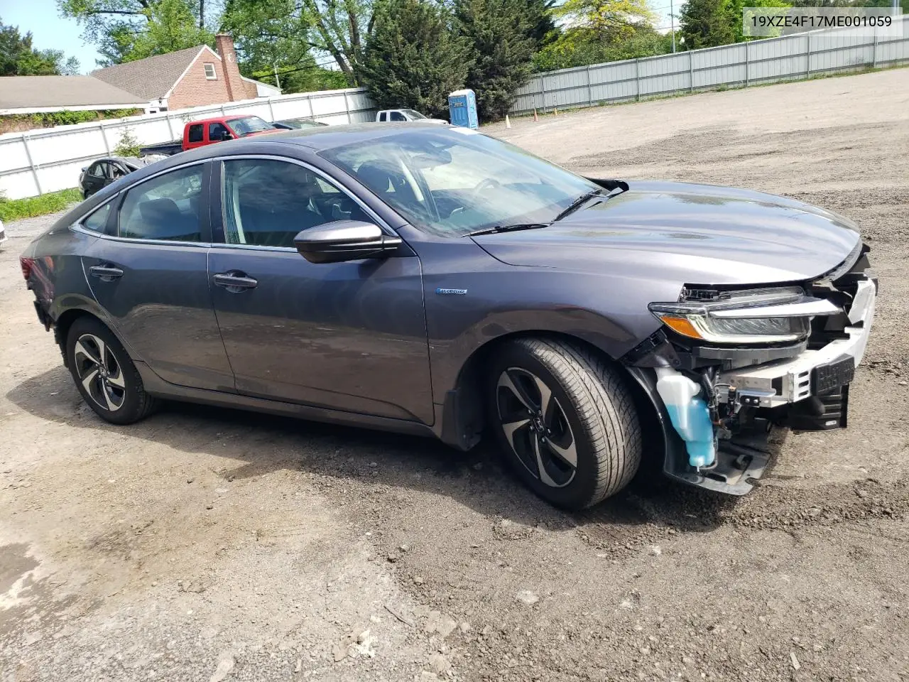 2021 Honda Insight Lx VIN: 19XZE4F17ME001059 Lot: 55324115