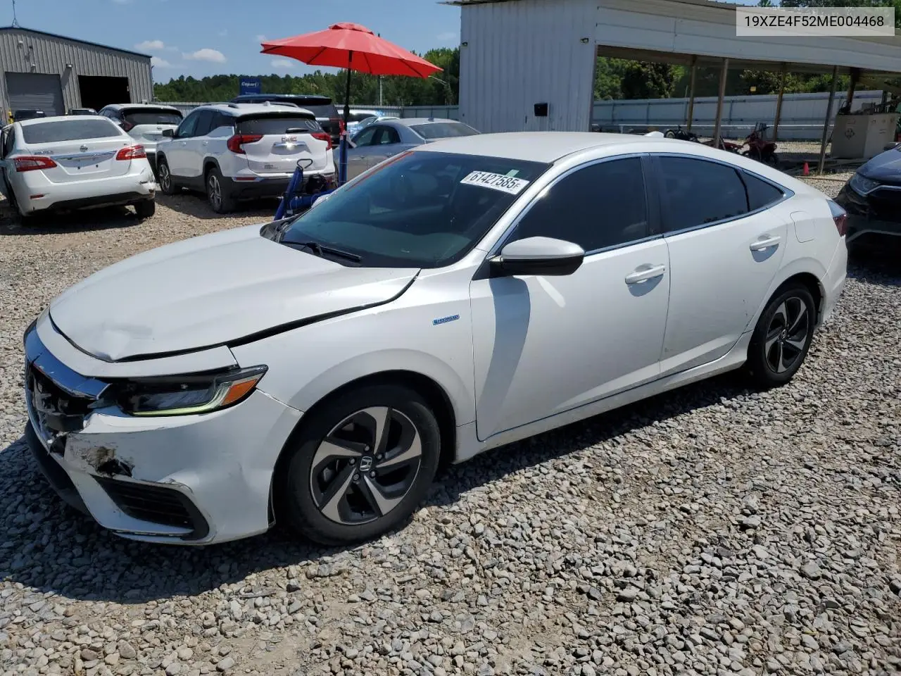 2021 Honda Insight Ex VIN: 19XZE4F52ME004468 Lot: 61427585