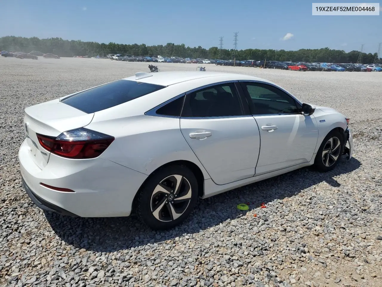 2021 Honda Insight Ex VIN: 19XZE4F52ME004468 Lot: 61427585
