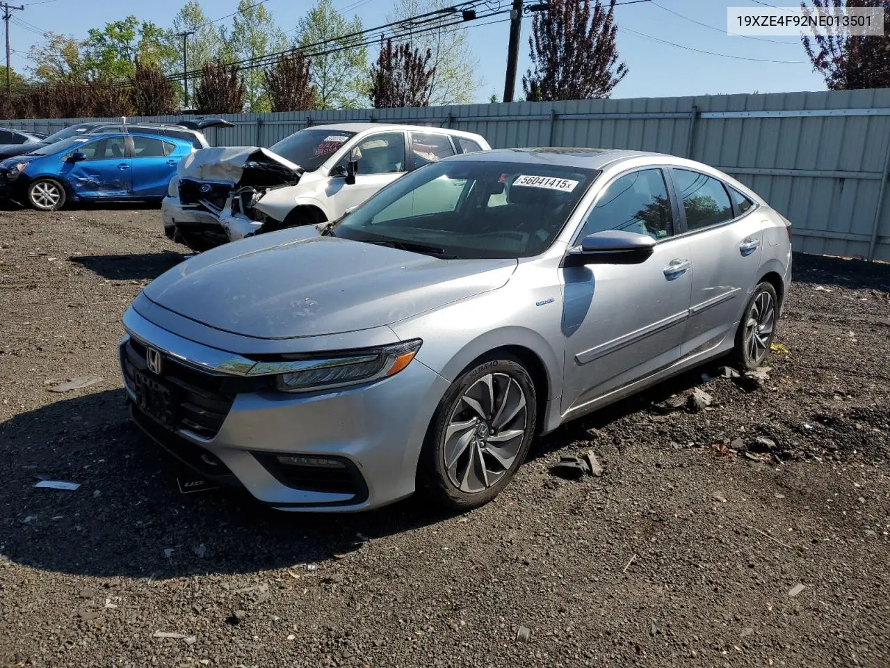 2022 Honda Insight Touring VIN: 19XZE4F92NE013501 Lot: 56041415