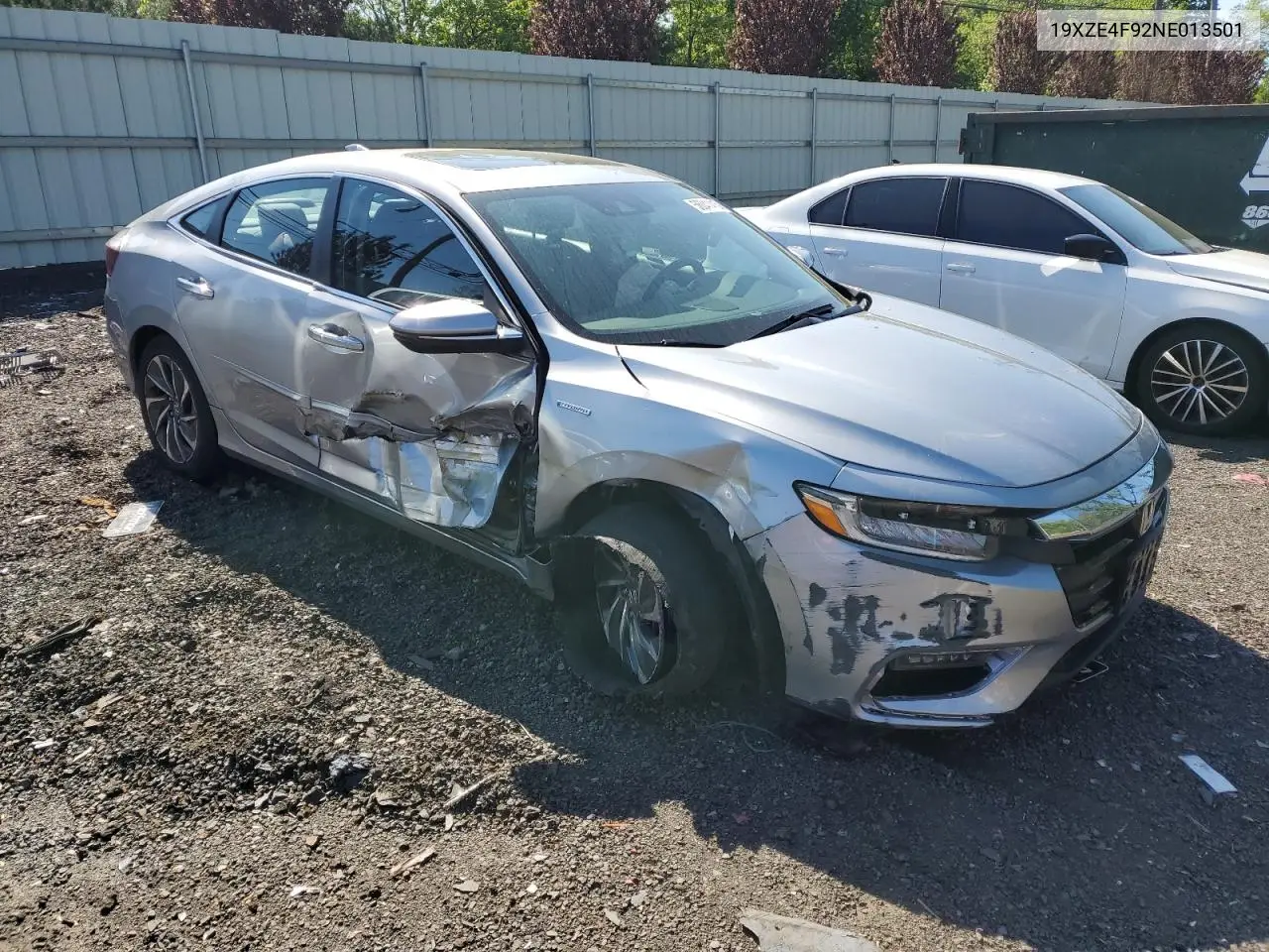 2022 Honda Insight Touring VIN: 19XZE4F92NE013501 Lot: 56041415