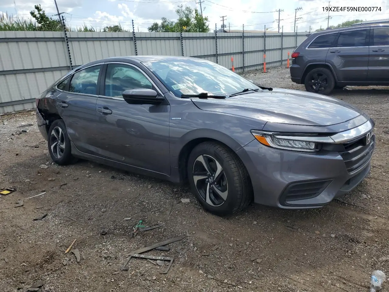 2022 Honda Insight Ex VIN: 19XZE4F59NE000774 Lot: 62253335
