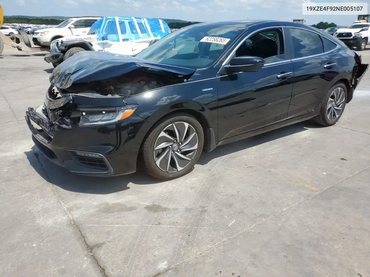 2022 Honda Insight Touring VIN: 19XZE4F92NE005107 Lot: 62258265