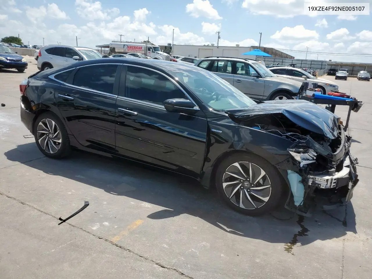 2022 Honda Insight Touring VIN: 19XZE4F92NE005107 Lot: 62258265