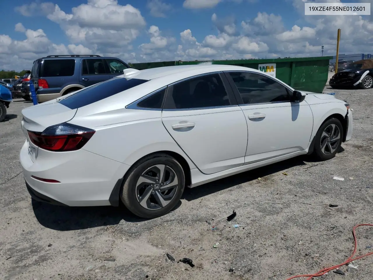 2022 Honda Insight Ex VIN: 19XZE4F55NE012601 Lot: 62668195
