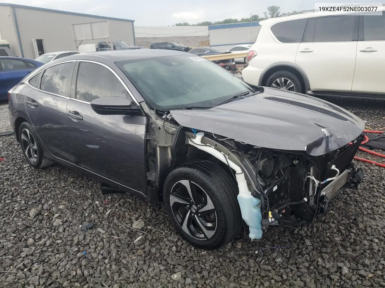 2022 Honda Insight Ex VIN: 19XZE4F52NE003077 Lot: 62913445