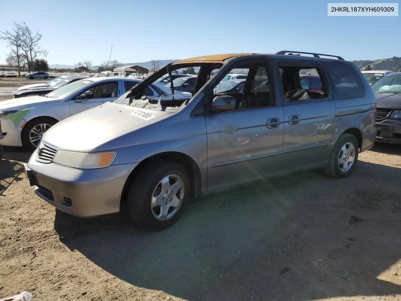2000 Honda Odyssey Ex VIN: 2HKRL187XYH609309 Lot: 47121895
