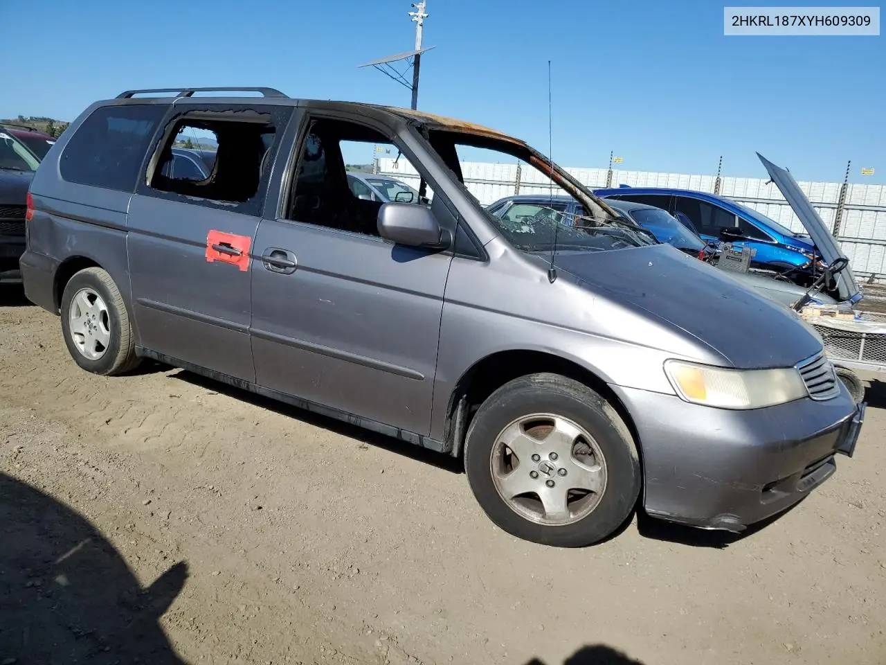 2000 Honda Odyssey Ex VIN: 2HKRL187XYH609309 Lot: 47121895