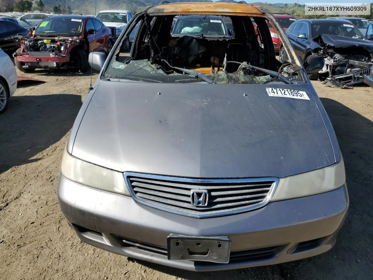 2000 Honda Odyssey Ex VIN: 2HKRL187XYH609309 Lot: 47121895