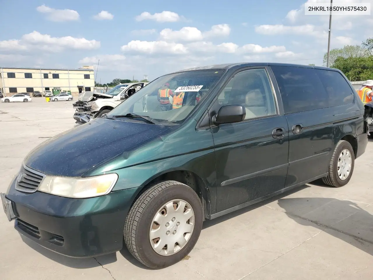 2000 Honda Odyssey Lx VIN: 2HKRL1850YH575430 Lot: 53260255