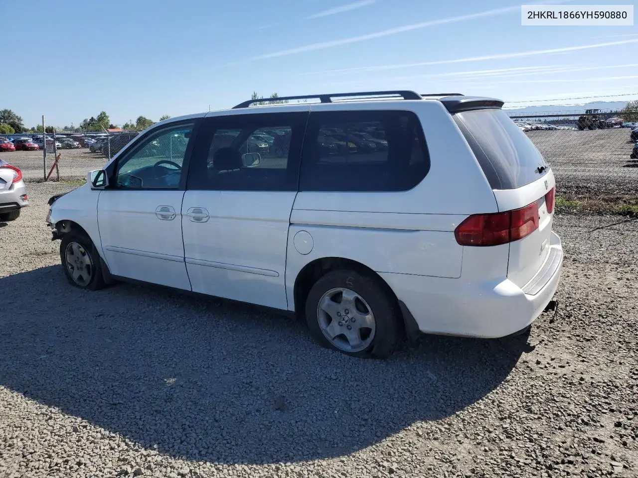 2000 Honda Odyssey Ex VIN: 2HKRL1866YH590880 Lot: 55095595