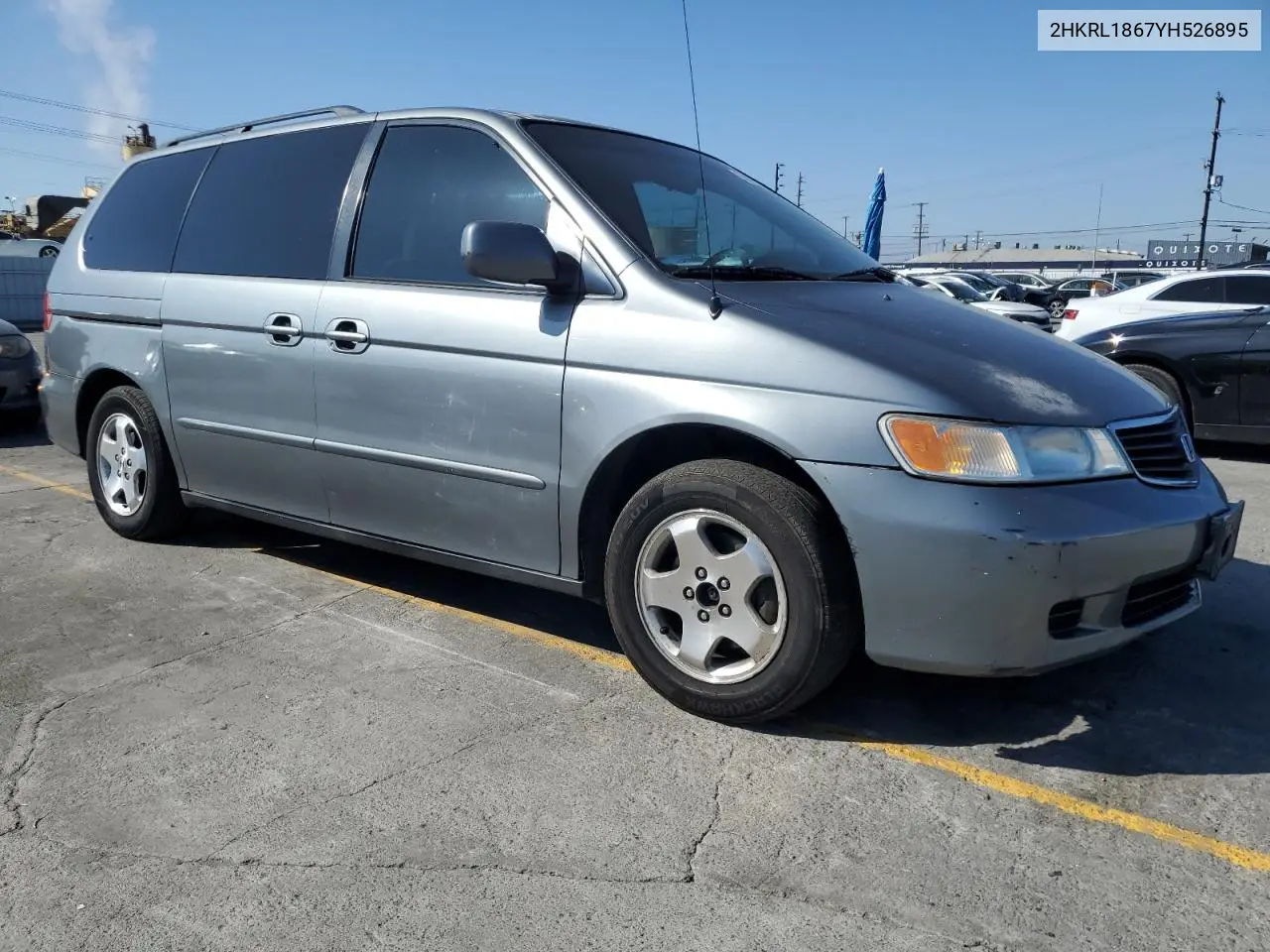 2000 Honda Odyssey Ex VIN: 2HKRL1867YH526895 Lot: 55889165